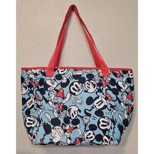 Disney Mickey Mouse Insulated Zip Cooler Tote Blue/Red
